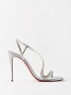 Christian Louboutin - Rosalie 100 Crystal-embellished Sandals - Womens - Silver
