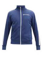 Matchesfashion.com Palm Angels - Logo-print Jersey Track Jacket - Mens - Blue