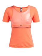 Matchesfashion.com Adidas By Stella Mccartney - Run Scoop Neck T Shirt - Womens - Orange