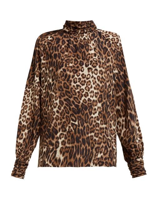 Matchesfashion.com Nili Lotan - Alana Leopard Print Shirt - Womens - Leopard