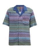 Matchesfashion.com Missoni - Zigzag-print Twill Shirt - Mens - Blue Multi