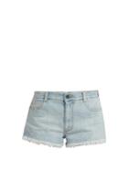 Stella Mccartney Distressed-star Denim Shorts