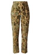 Matchesfashion.com F.r.s - For Restless Sleepers - Tartaro Devor Velvet Trousers - Womens - Green Multi