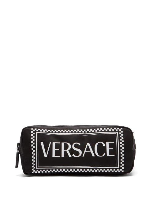 Matchesfashion.com Versace - Logo Print Belt Bag - Womens - Black Multi