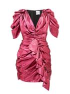Matchesfashion.com Halpern - Ruffled Devor-lam Mini Dress - Womens - Fuchsia
