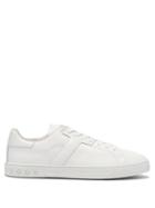 Tod's - Monogram-panel Leather Trainers - Mens - White