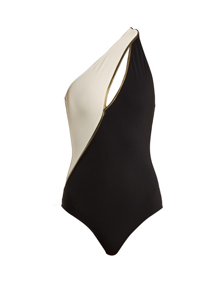 Zeus + Dione Calypso One-shoulder Contrast Swimsuit