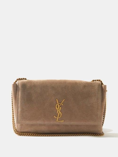 Saint Laurent - Kate Medium Reversible Suede Shoulder Bag - Womens - Light Pink