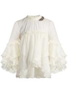 Erdem Rexana Ruffled Cotton-blend Top