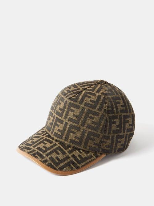 Fendi - Ff-jacquard Canvas Baseball Cap - Mens - Brown Beige