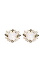 Matchesfashion.com Dolce & Gabbana - Crystal Embellished Clip On Earrings - Womens - Gold