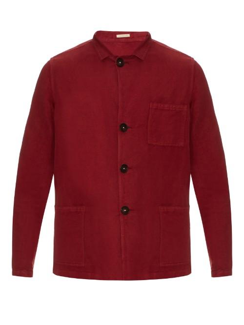 Massimo Alba Patch-pocket Linen And Cotton-blend Jacket