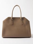 The Row - Geo Margaux Leather Handbag - Womens - Beige