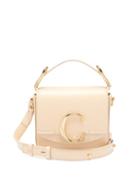 Matchesfashion.com Chlo - The C Mini Leather And Suede Shoulder Bag - Womens - Cream
