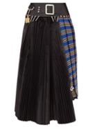 Matchesfashion.com Chopova Lowena - Pleated Recycled Tapestry Skirt - Womens - Black Multi