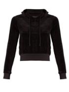 Matchesfashion.com Vetements - X Juicy Couture Cotton Blend Velour Hooded Top - Womens - Black