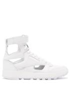 Ladies Shoes Maison Margiela - Tabi Classic Split-toe Leather High-top Trainers - Womens - White