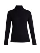 Matchesfashion.com Chlo - Roll Neck Ribbed Wool Sweater - Womens - Navy