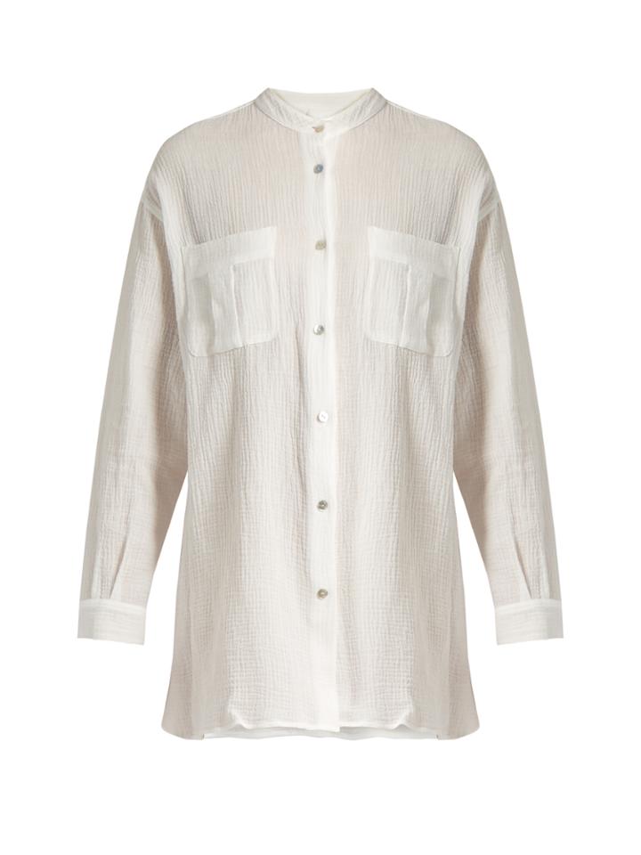Loup Charmant Hafia Band-collar Cotton Shirt