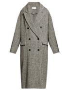 Matchesfashion.com Isabel Marant Toile - Habra Double Breasted Wool Overcoat - Womens - Light Grey