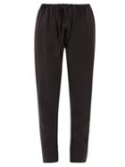 Matchesfashion.com Fil De Vie - Marrakech Dropped-seat Linen-poplin Trousers - Womens - Black