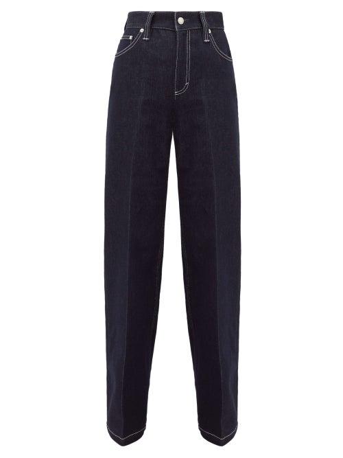 Matchesfashion.com Chlo - High-rise Cotton-blend Wide-leg Jeans - Womens - Denim