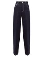 Matchesfashion.com Chlo - High-rise Cotton-blend Wide-leg Jeans - Womens - Denim