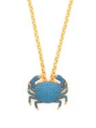 Matchesfashion.com Begum Khan - Royal Crab Gold Plated Pendant Necklace - Womens - Blue