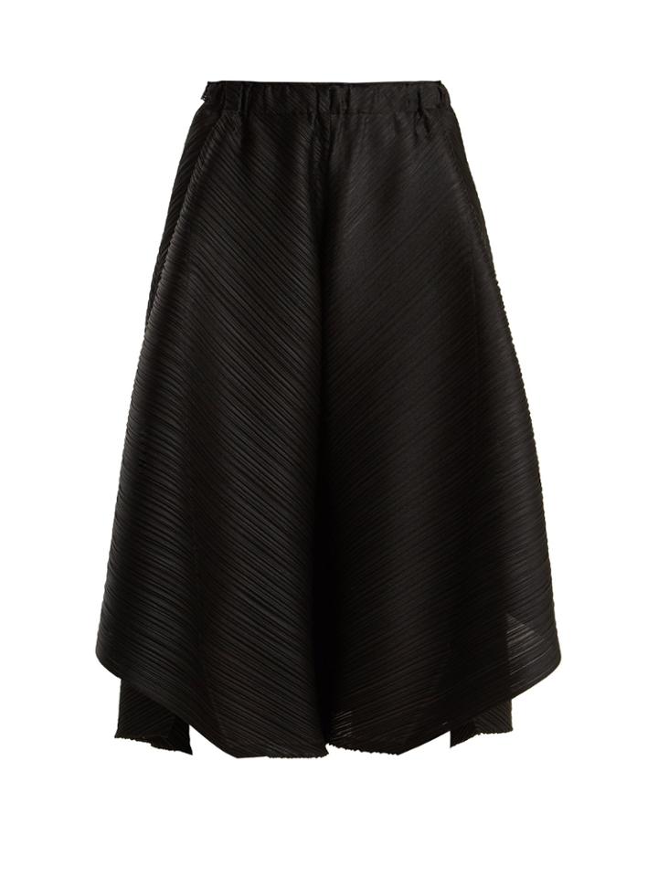 Pleats Please Issey Miyake High-rise Pleated Culottes