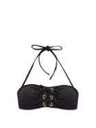 Matchesfashion.com Melissa Odabash - Malaysia Lace Up Bandeau Bikini Top - Womens - Black