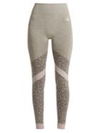 Matchesfashion.com Laain - Flora Leopard Print Performance Leggings - Womens - Grey Multi