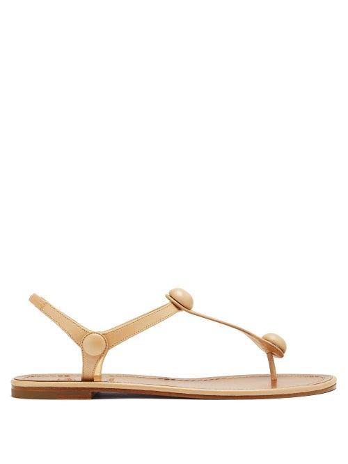 Matchesfashion.com Christian Louboutin - Planet Leather Sandals - Womens - Nude