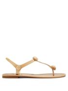 Matchesfashion.com Christian Louboutin - Planet Leather Sandals - Womens - Nude