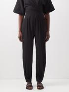 Three Graces London - Hilda High-rise Fil-coup Cotton Trousers - Womens - Black