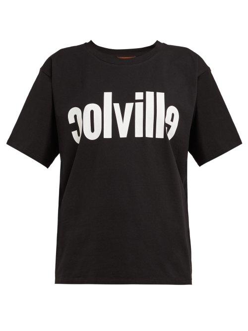 Matchesfashion.com Colville - Reverse Logo Print Cotton T Shirt - Womens - Black White