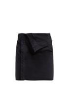 Matchesfashion.com Jacquemus - La Mini Asymmetric Denim Skirt - Womens - Navy
