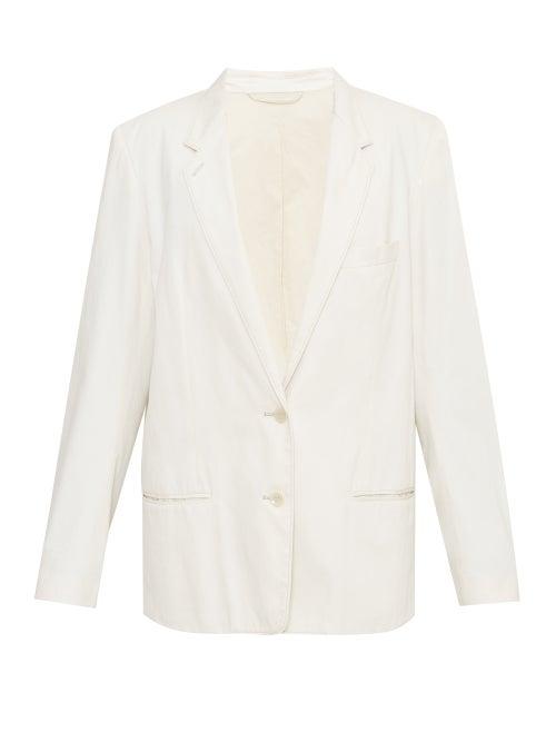 Lemaire - Single-breasted Twill Jacket - Womens - Cream