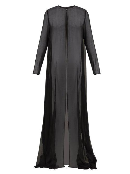 Matchesfashion.com Temperley London - Lullaby Single Breasted Silk Chiffon Coat - Womens - Black