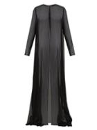 Matchesfashion.com Temperley London - Lullaby Single Breasted Silk Chiffon Coat - Womens - Black