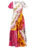 Matchesfashion.com Erdem - Palomina Modotti Wallpaper-print Cotton Dress - Womens - Pink Print