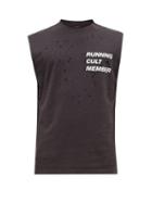 Matchesfashion.com Satisfy - Cult Moth Eaten Muscle Vest - Mens - Black