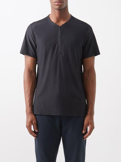 Lululemon - Zipped Technical-jersey Polo Shirt - Mens - Black