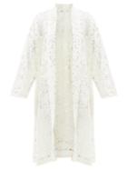 Matchesfashion.com Rianna + Nina - Kendima Cotton Floral-lace Evening Coat - Womens - White