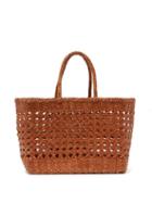 Matchesfashion.com Dragon Diffusion - Woven Leather Basket Bag - Womens - Tan