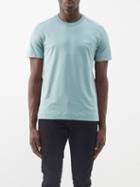 Zegna - Logo-embroidered Cotton-jersey T-shirt - Mens - Green