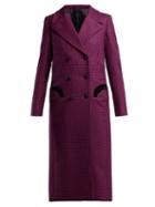 Matchesfashion.com Blaz Milano - Fair & Square Checked Wool Coat - Womens - Pink Multi