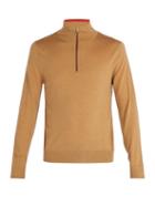 Matchesfashion.com Paul Smith - High Neck Half Zip Merino Wool Sweater - Mens - Beige