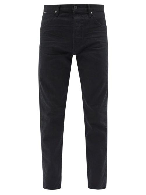 Tom Ford - Selvedge Tapered-leg Jeans - Mens - Black