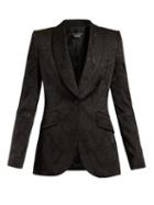Matchesfashion.com Dolce & Gabbana - Shawl Lapel Brocade Blazer - Womens - Black
