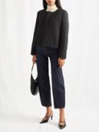 Toteme - Round-neck Twill Jacket - Womens - Black